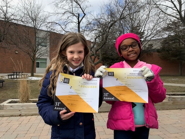 RMS Private School students in Brampton competing at spelling bee